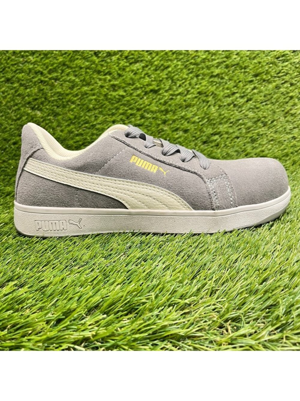 Puma Iconic Suede Low Womens Size 8.5 Gray Composite Toe Safety Working Shoes